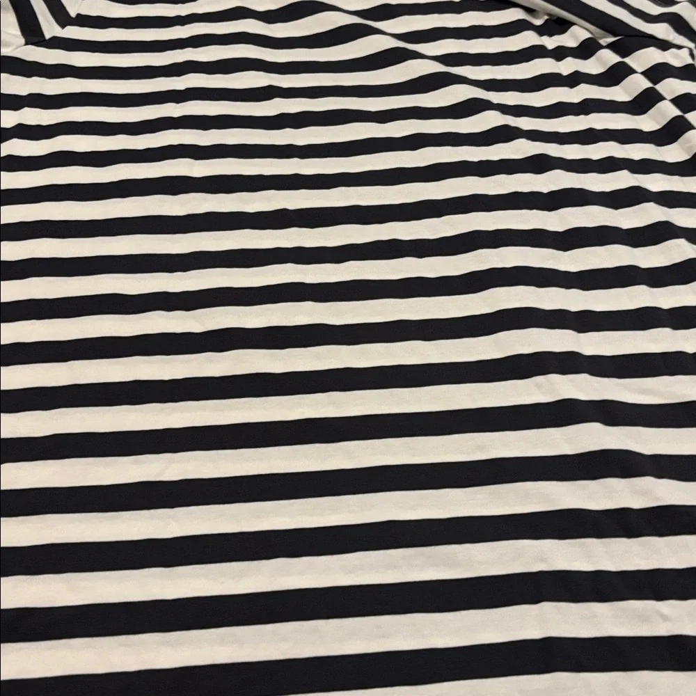 Old Navy VTG crew neck mini t-shirt dress Charcoal & White Striped SZ 2X NWT - Picture 12 of 12